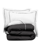 Dekbedovertrek Bumblebee - Dark Grey/White