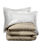 Dekbedovertrek Bumblebee - Taupe/White